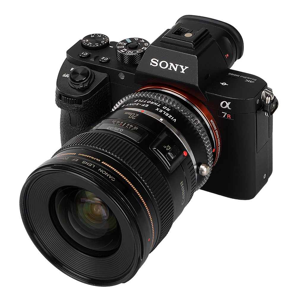 レンズ(単焦点) Vizelex Polar Throttle Smart Lens Adapter Compatible with Canon EOS EF Lenses to Sony E-Mount Cameras - By Fotodiox Pro Vizelex CINE ND Throttle Lens Adapter Compatible with Canon